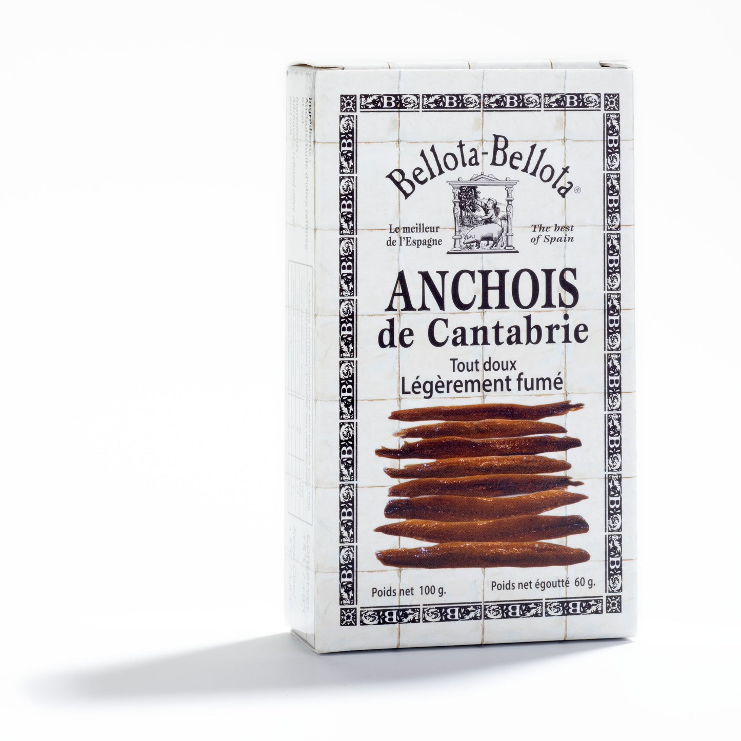 Anchois de Cantabrie légèrement fumés 100g